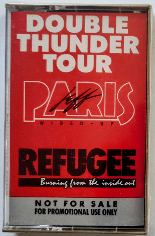Jeff Paris/ Refugee - “Wired Up/ Burning From The Inside Out (Tour Promo Split)” - CASSETTE TAPE NM/M (Sealed, small crack on back of case)