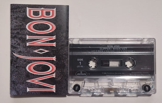 Bon Jovi - "Slippery When Wet" - CASSETTE TAPE (DOLBY) VG+/VG