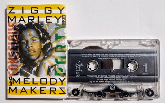 Ziggy Marley - "Conscious Party" - CASSETTE TAPE (SR; DOLBY HX PRO) VG+/VG+