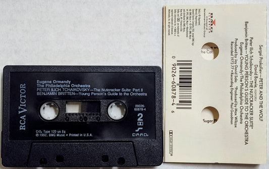 David Bowie Narrates Prokofiev/ Eugene Ormandy, The Philadelphia Orchestra - “Peter & The Wolf/ Young Person’s Guide To The Orchestra” - CASSETTE TAPE VG+/VG+