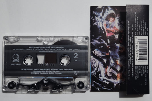 Tesla - "Mechanical Resonance" - CASSETTE TAPE (SR; DOLBY HX PRO B NR) VG+/VG+