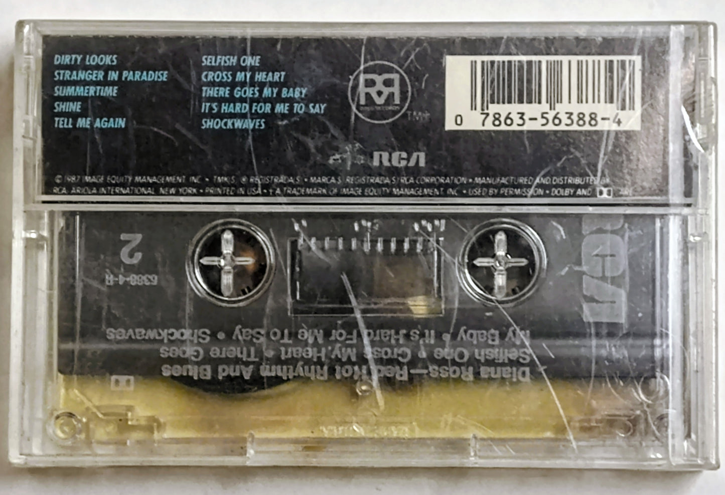 Diana Ross - “Rhythm + Blues” - CASSETTE TAPE NM/M (Sealed; cracked cover)