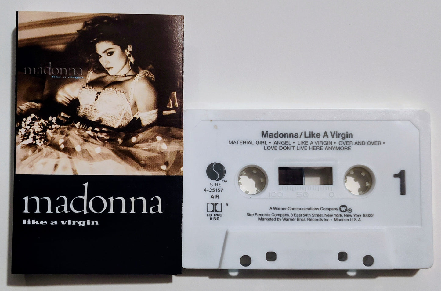 Madonna - "Like A Virgin" - CASSETTE TAPE (SR; DOLBY HX PRO B NR) VG+/VG+