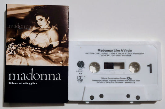 Madonna - "Like A Virgin" - CASSETTE TAPE (SR; DOLBY HX PRO B NR) VG+/VG+