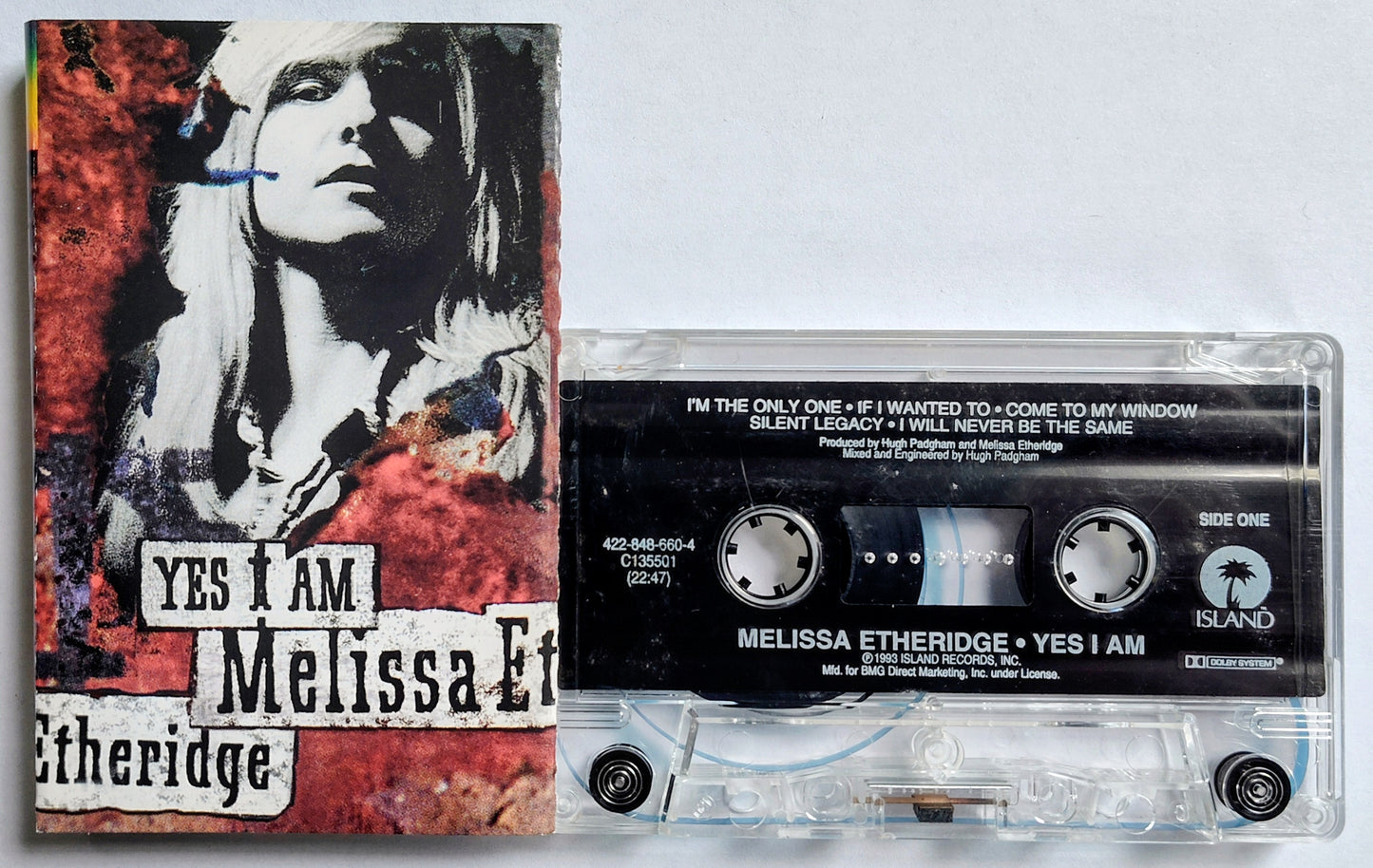 Melissa Etheridge - “Yes I Am” - CASSETTE TAPE VG/VG