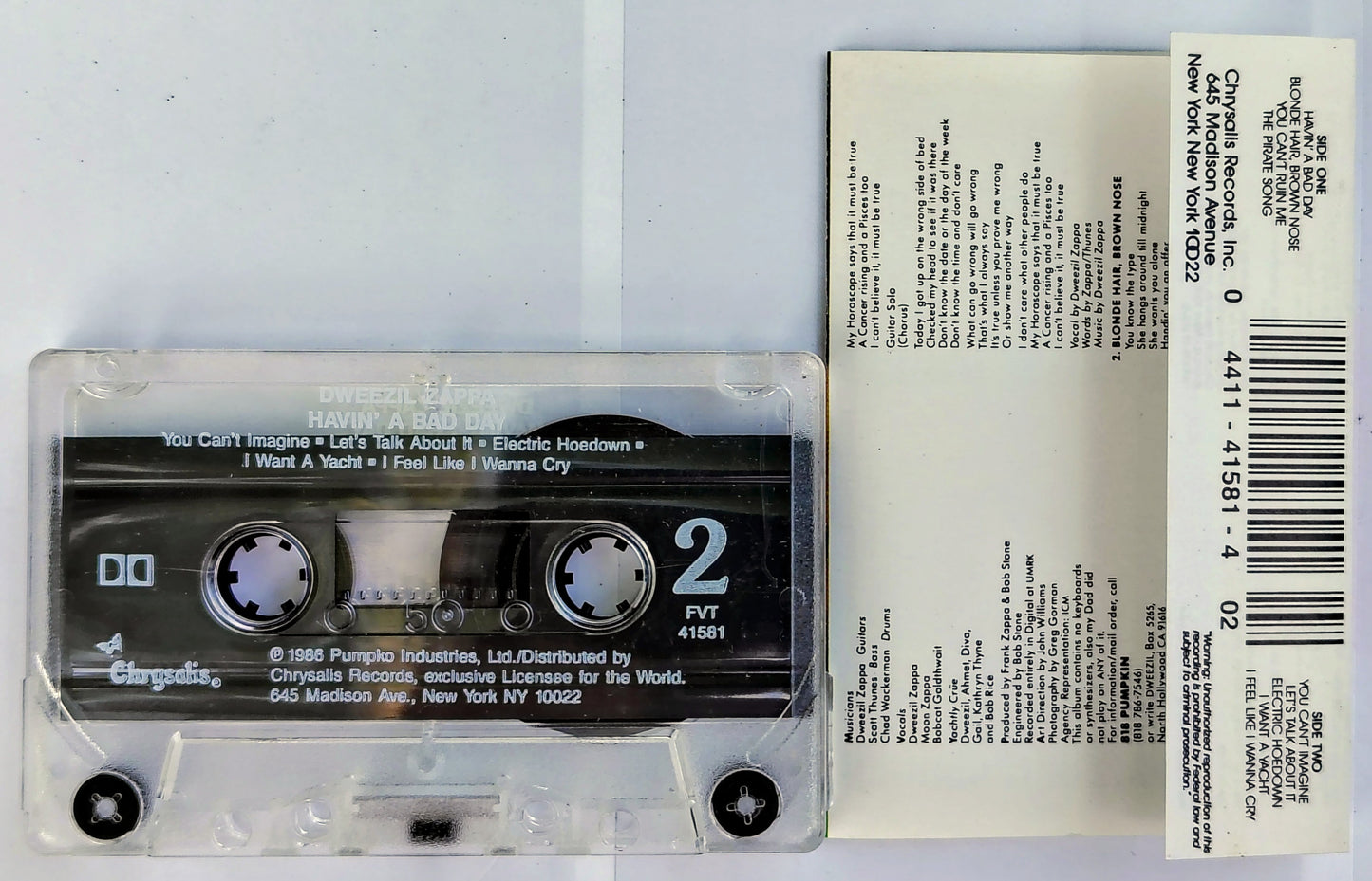 Dweezil Zappa - “Havin’ A Bad Day” - CASSETTE TAPE VG/VG