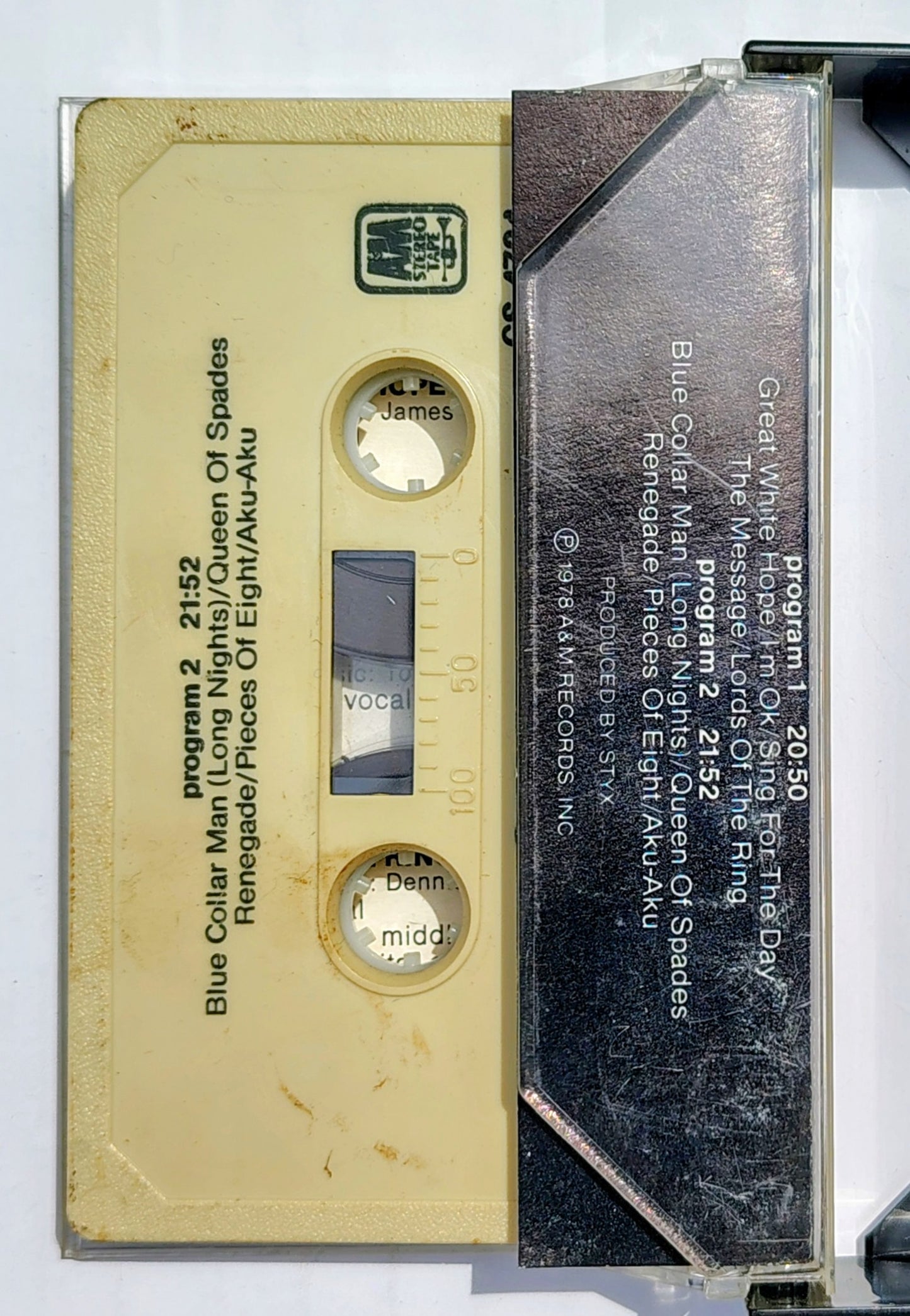Styx - “Pieces Of Eight” - CASSETTE TAPE VG/VG