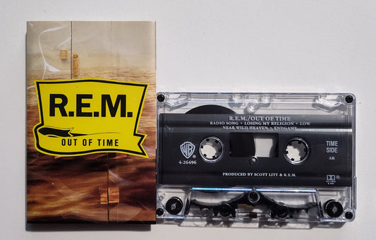 REM - "Out Of Time" - CASSETTE TAPE (AR; DOLBY HX PRO B NR) VG+/VG+