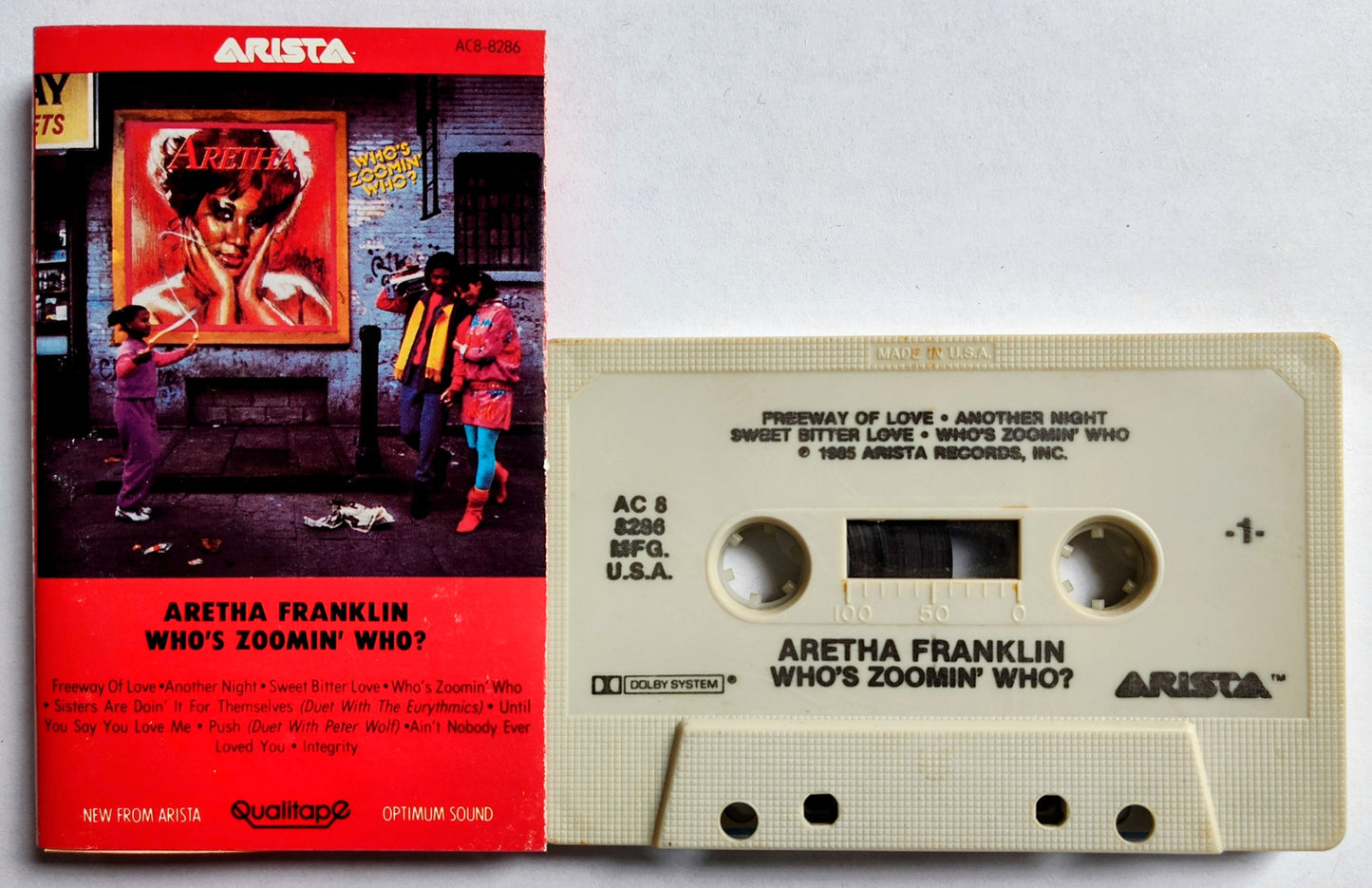 Aretha Franklin - “Who’s Zoomin’ Who?” - CASSETTE TAPE VG/VG