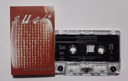 Bush - "Sixteen Stone" - CASSETTE TAPE (SR; DIGalog; DOLBY HX PRO) VG/NM (Lightstruck spine)
