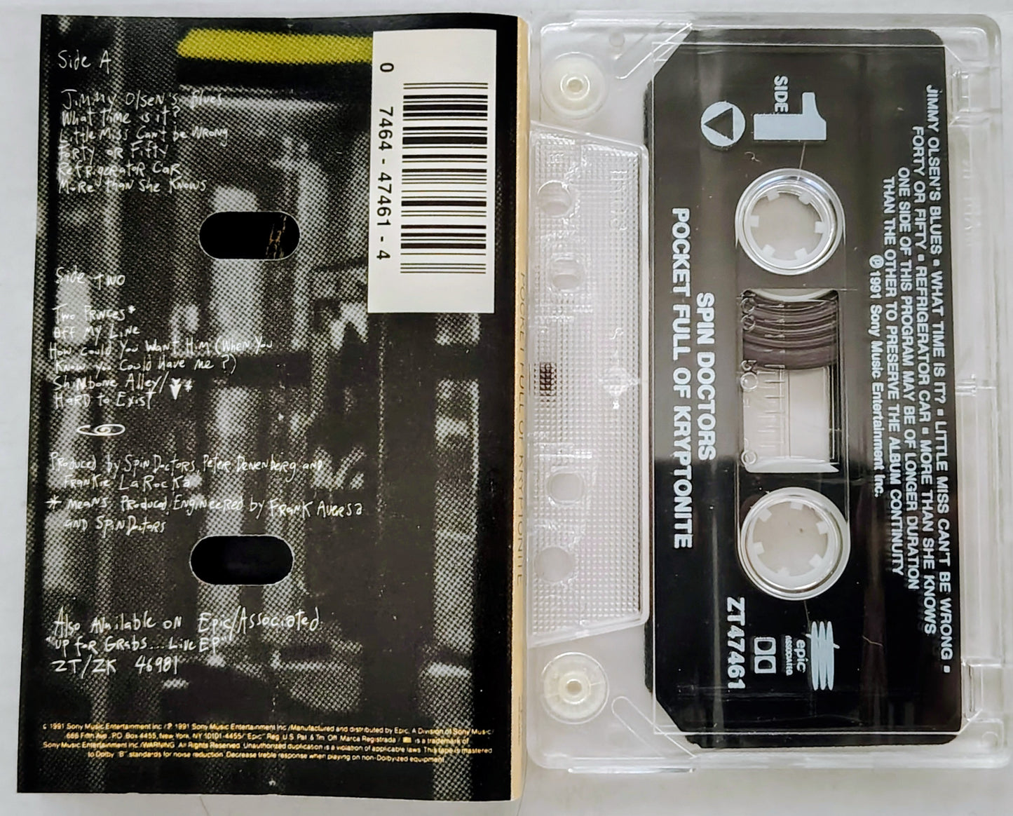 Spin Doctors - "Pocket Full Of Kryptonite" - CASSETTE TAPE VG+/VG+ *🚨*