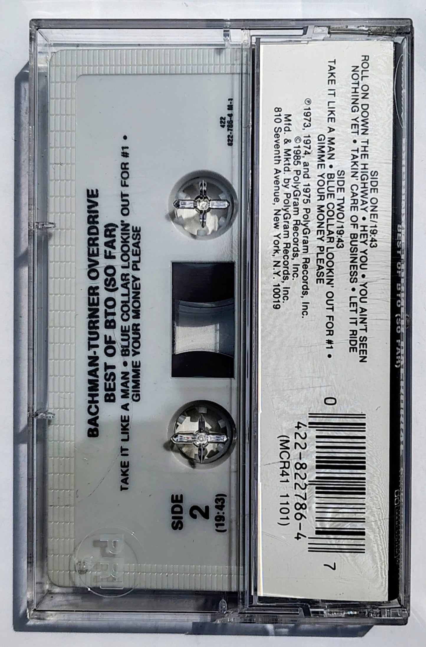 BTO - “Best Of BTO” - CASSETTE TAPE VG+/VG+