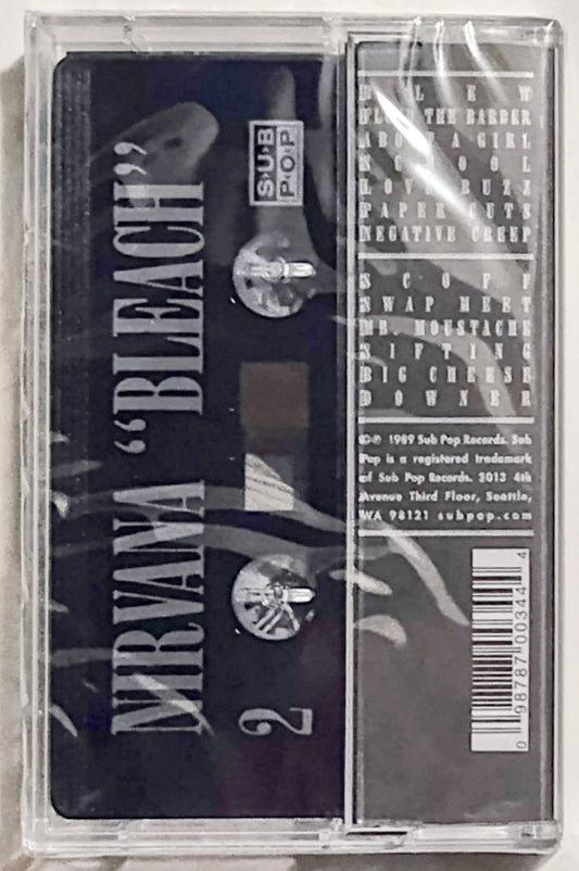 Nirvana - "Bleach" - CASSETTE TAPE (Reissue; Black shell) M/M (Sealed)