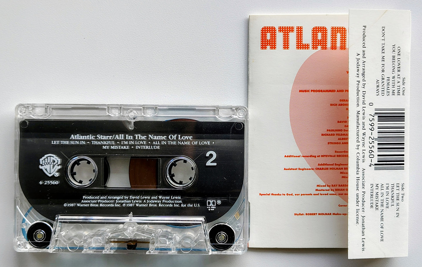 Atlantic Starr - “All In The Name Of Love” - CASSETTE TAPE VG+/VG+