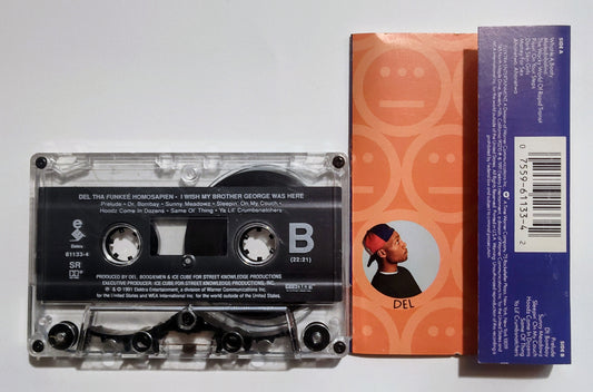 Del The Funky Homosapien - "I Wish My Brother George Was Here" - CASSETTE TAPE (DIGalog; DOLBY HX PRO) VG+/VG+