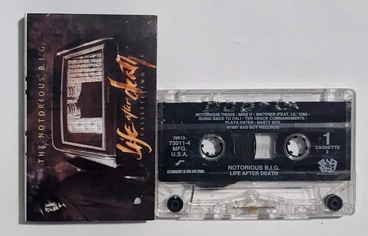 Notorious B.I.G. - "Life After Death" - CASSETTE TAPE (2xTape; DOLBY HX PRO B NR) VG/VG (Hype Sticker Intact on Original Jewel Case; See photos; Plays PERFECT)