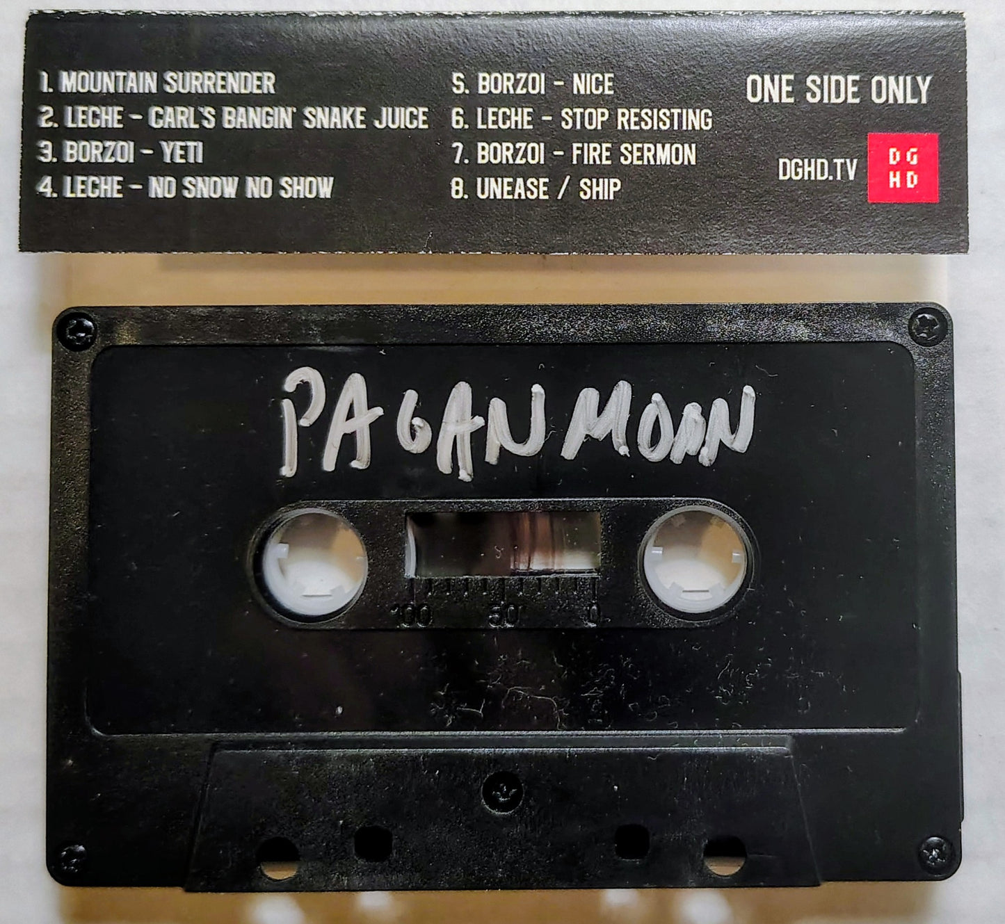 Leche & Borzoi - “Pagan Moon” - INDIE CASSETTE TAPE M/M (Digital Hot Dogs; Personal Collection)