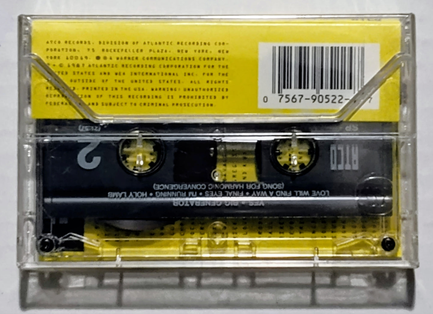 Yes - "Big Generator" - CASSETTE TAPE M/M (Sealed with hype sticker; scratchy cellophane)