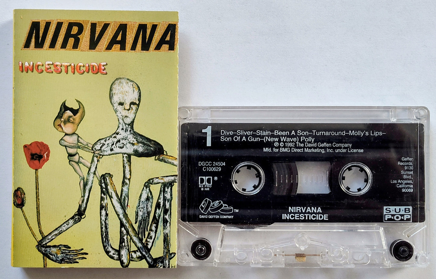 Nirvana - “Incesticide” - CASSETTE TAPE (BMG) VG+/VG+ *🚨*