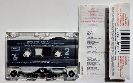 Stevie Nicks - "Rock A Little" - CASSETTE TAPE (SR; DOLBY HX PRO) G+/VG (Water damaged j card)