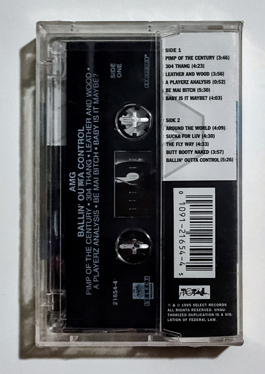 AMG - "Ballin' Outta Control" - CASSETTE TAPE NM/M (Sealed; price written on cellophane with marker; can be removed with alcohol)