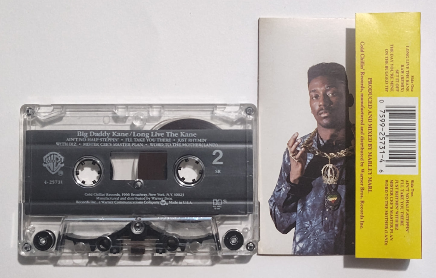 Big Daddy Kane - "Long Live The Kane" - CASSETTE TAPE (SR; DOLBY HX PRO B NR) VG+/VG+