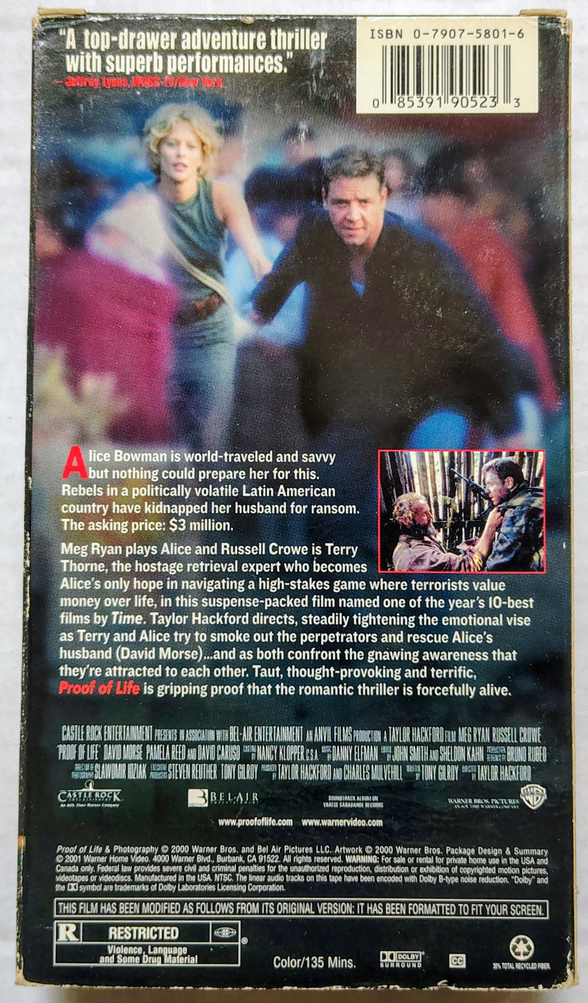 Proof Of Life - VHS (*Not Graded; see notes/photos)