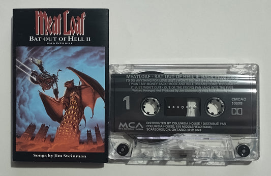 Meat Loaf - "Bat Out Of Hell II" - CASSETTE TAPE (Columbia House; Canada; clear shell; VG/VG+