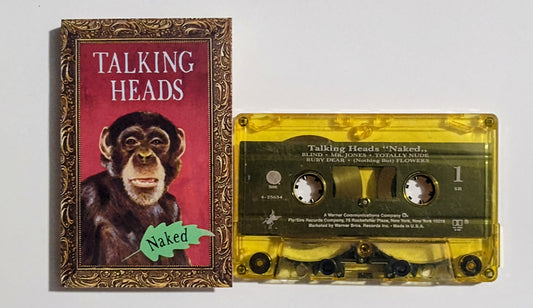 Talking Heads - "Naked" - CASSETTE TAPE (DOLBY HX PRO B NR; Yellow Translucent Shell) VG+/VG
