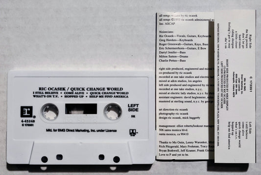 Ric Ocasek - “Quick Change The World” - CASSETTE TAPE (BMG) NM/NM