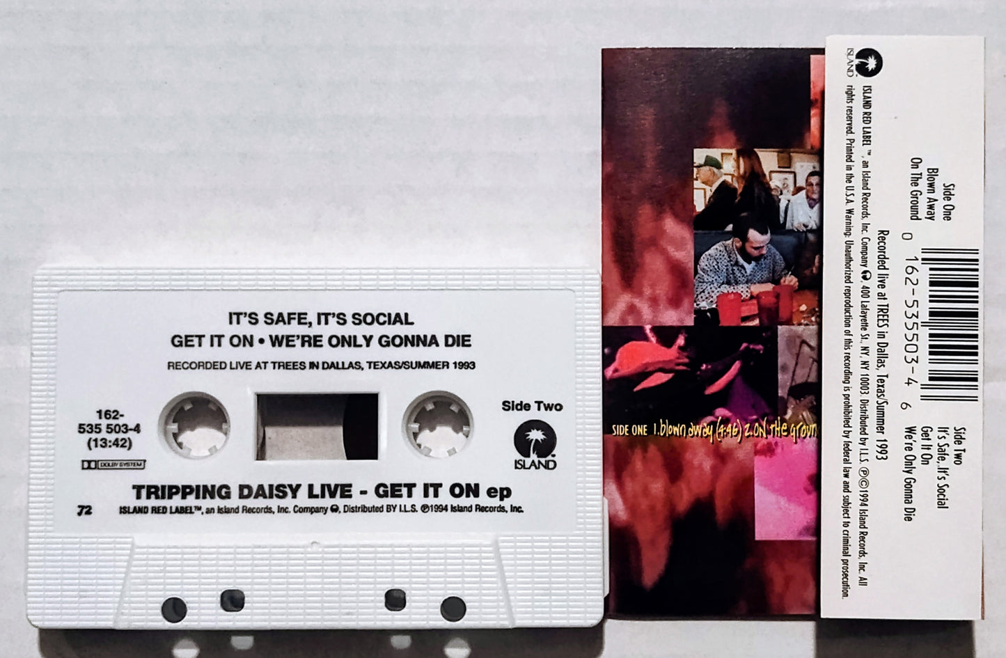 Tripping Daisy - “Live Get It On EP” - CASSETTE TAPE VG+/VG+