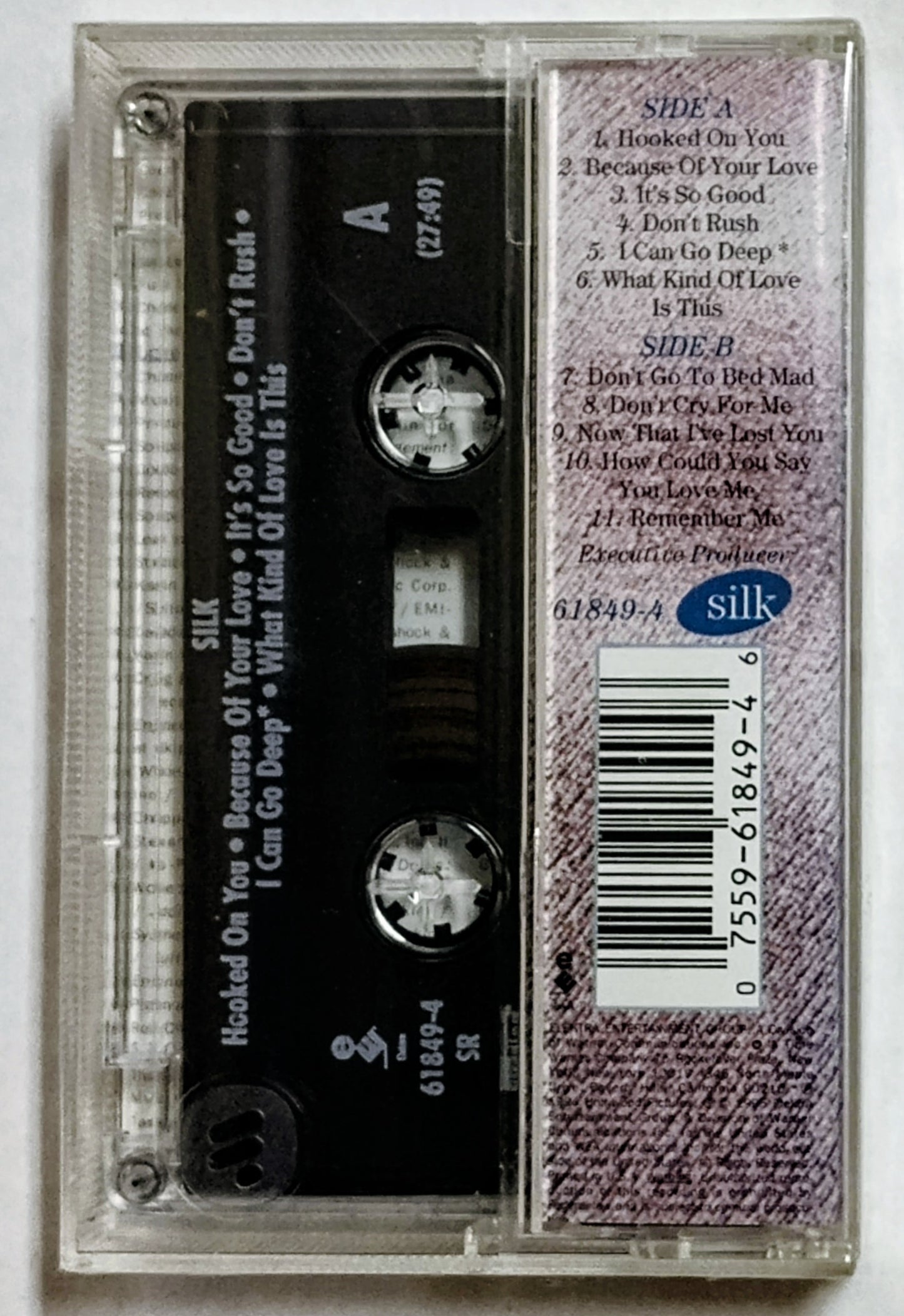 Silk - “Silk” - CASSETTE TAPE NM/M (Sealed with hype sticker; cellophane torn on underside of tape)