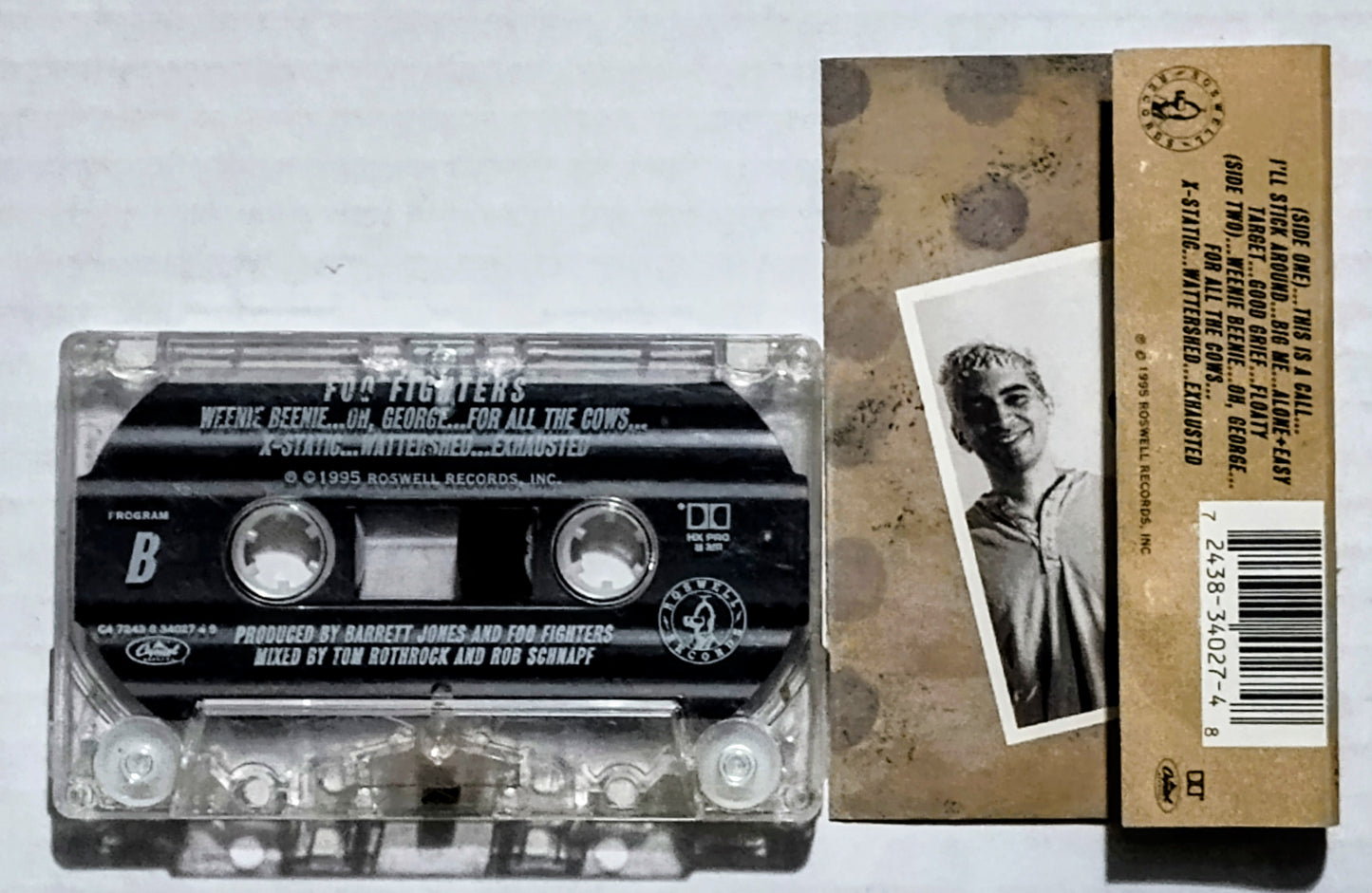 Foo Fighters - “Foo Fighters” - CASSETTE TAPE VG/G+ (Cosmetic downgrades only)