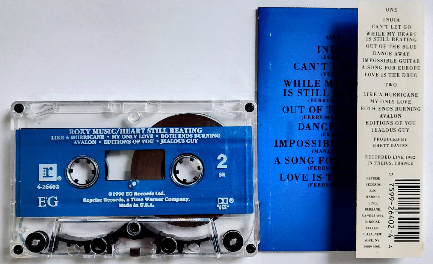 Roxy Music - “Heart Still Beating” - CASSETTE TAPE VG/VG+
