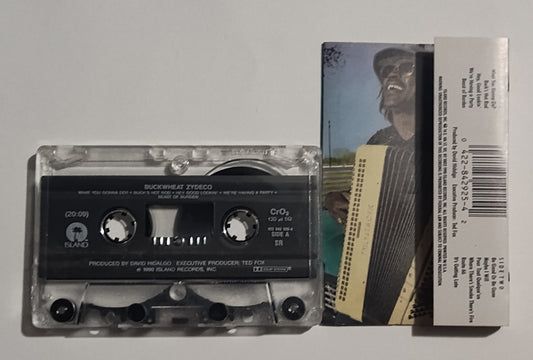 Buckwheat Zydeco - "Where There's Smoke There's Fire" - CASSETTE TAPE (Chrome; SR; DOLBY) VG+/VG+