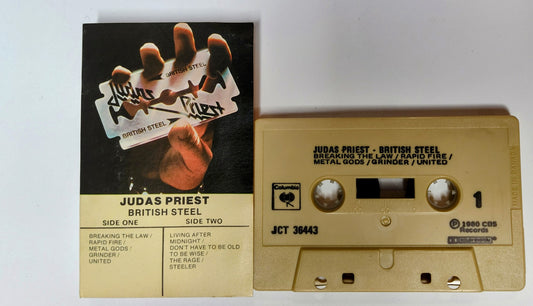 Judas Priest - "British Steel" - CASSETTE TAPE (Canada; Beige Shell; DOLBY) VG/VG+