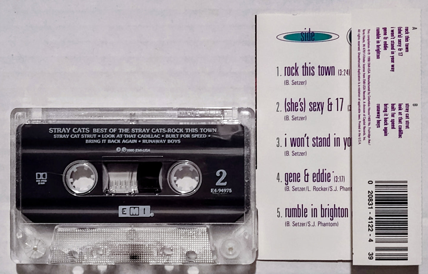 Stray Cats - “The Best Of The Stray Cats” CASSETTE TAPE VG+/VG+