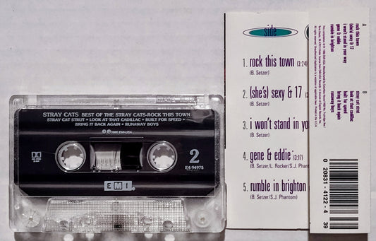 Stray Cats - “The Best Of The Stray Cats” CASSETTE TAPE VG+/VG+