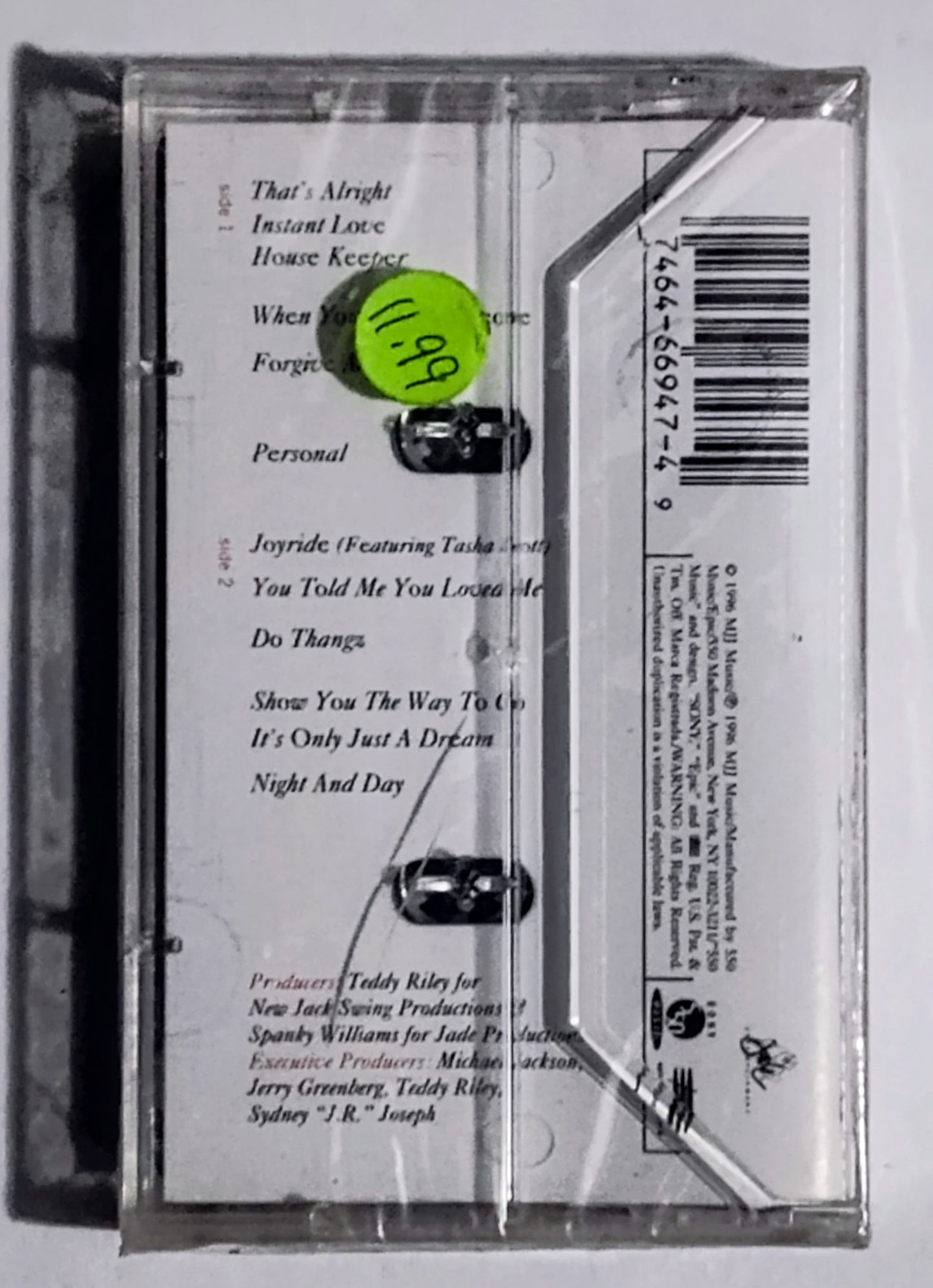 Men Of Vizion - “Personal” - CASSETTE TAPE VG+/M (Sealed; cracked spine and back of case)
