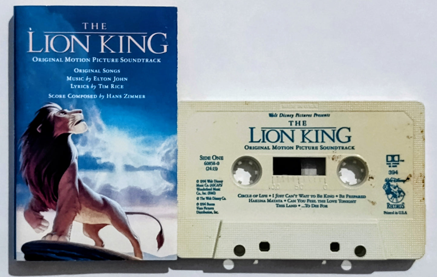 Elton John - “The Lion King Soundtrack” - CASSETTE TAPE VG/VG