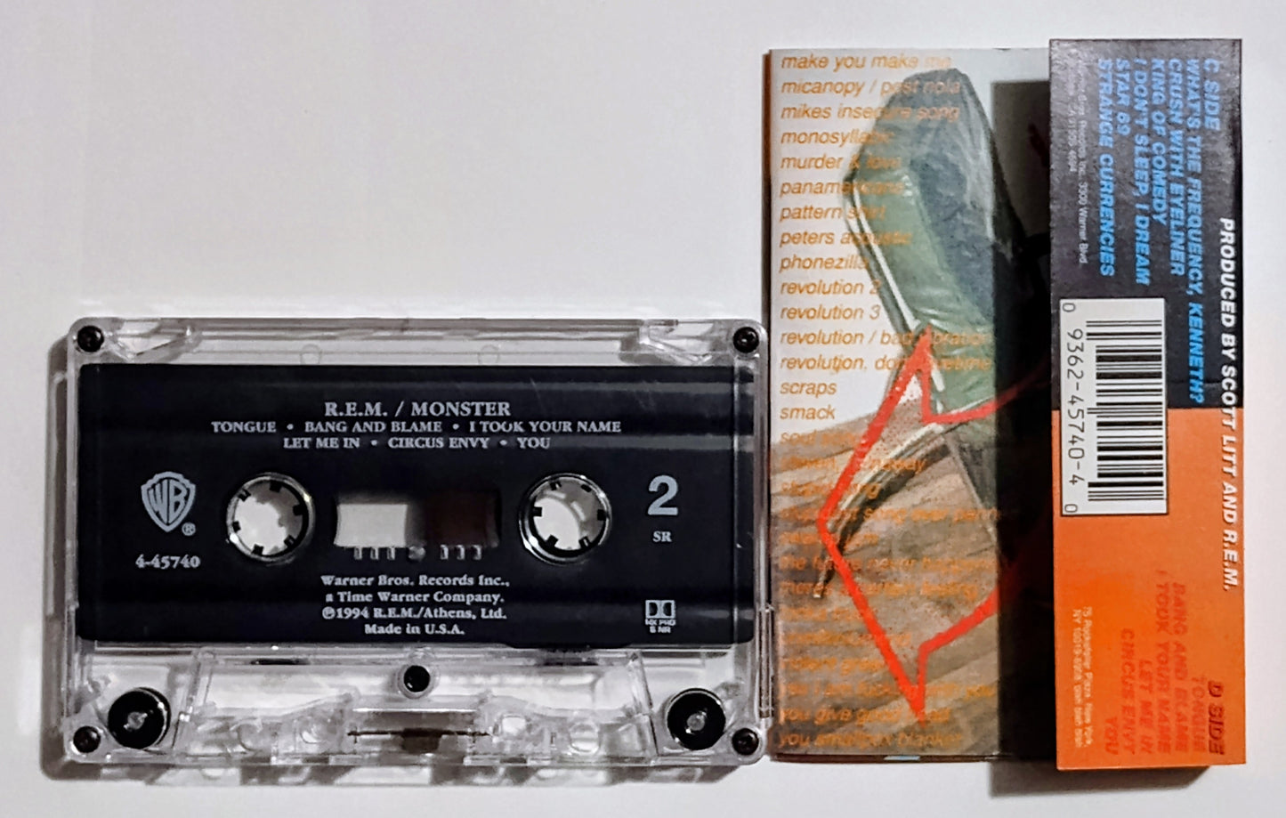 R.E.M. - "Monster" - CASSETTE TAPE (SR; DOLBY HX PRO) VG+/VG+