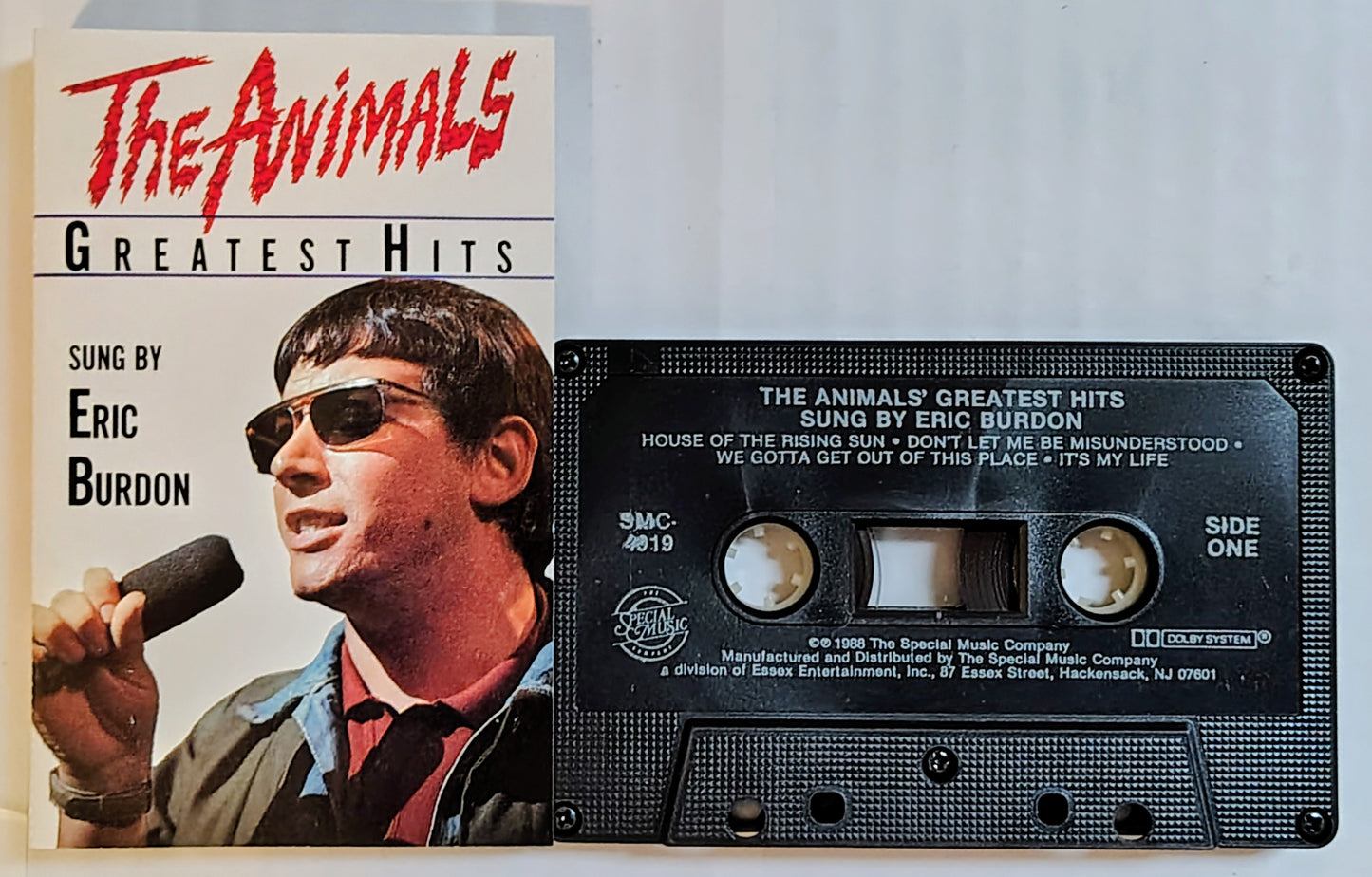 Eric Burdon (The Eric Burdon Band) - “The Animals Greatest Hits Sung By Eric Burdon” - CASSETTE TAPE VG+/VG+