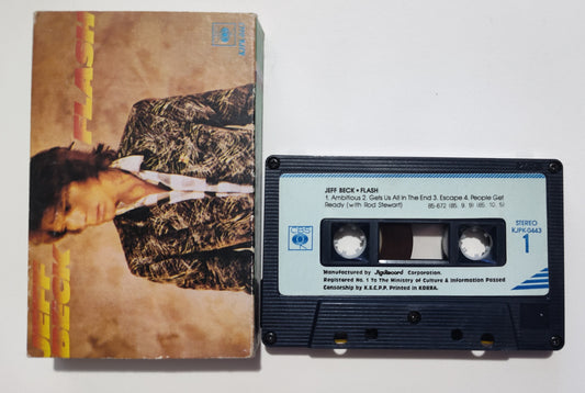 Jeff Beck - "Flash" - CASSETTE TAPE (S. Korea; Jigu Records; RARE; Stereo; Official) G+/VG+