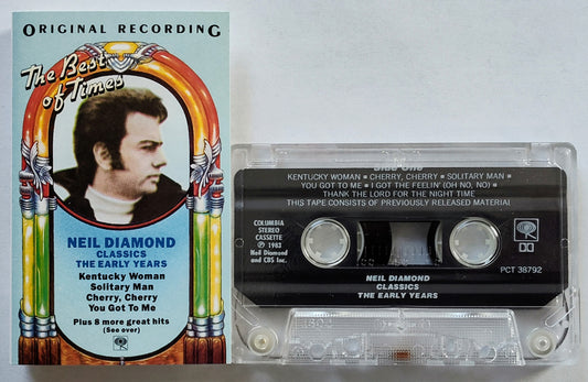 Neil Diamond - “Classics: The Early Years Compilation” - CASSETTE TAPE VG+/VG+
