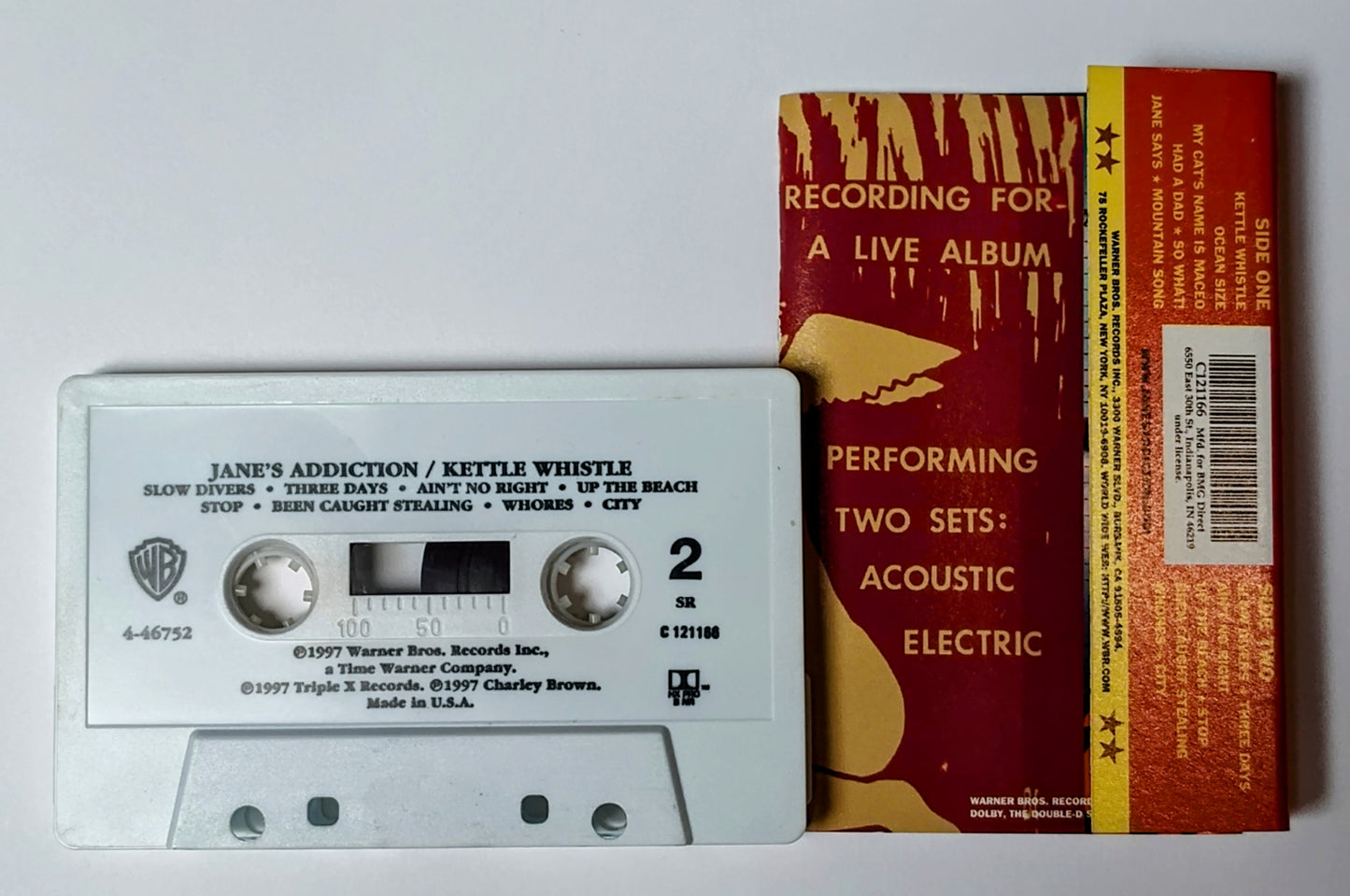 Jane's Addiction - "Kettle Whistle" - CASSETTE TAPE (SR HX PRO B NR BMG CLUB*RARE* WHITE SHELL) VG+/VG