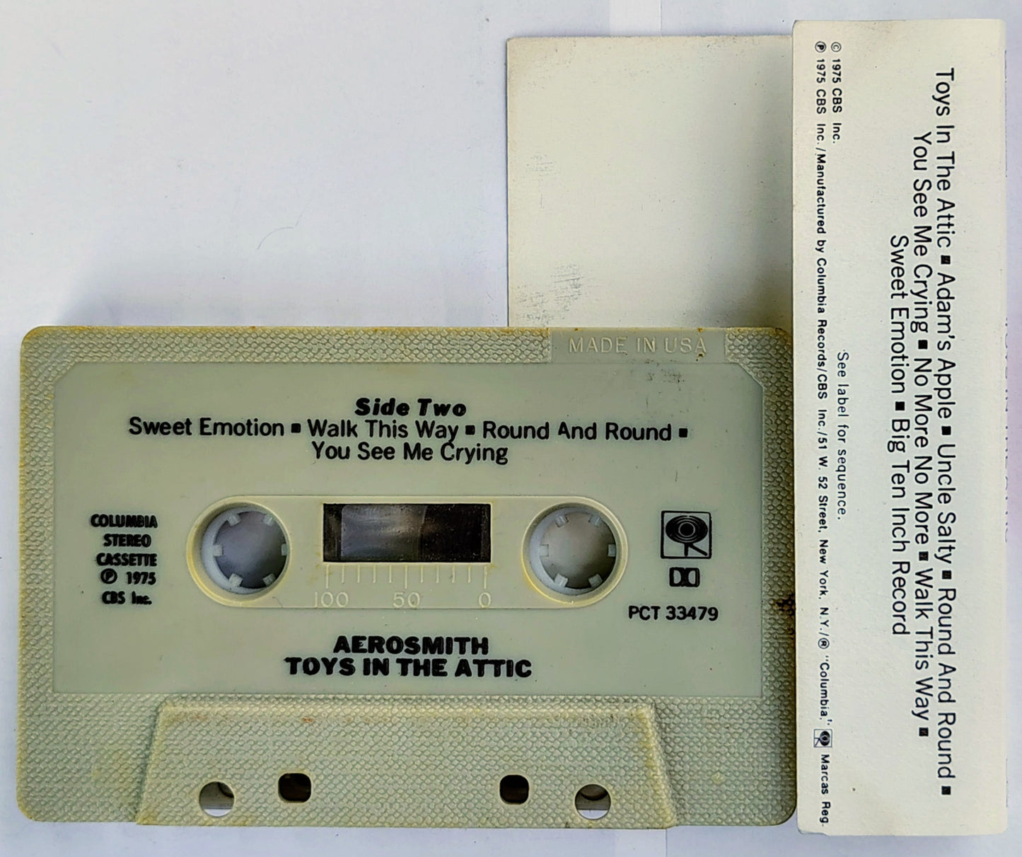Aerosmith - "Toys In The Attic" - CASSETTE TAPE VG/VG