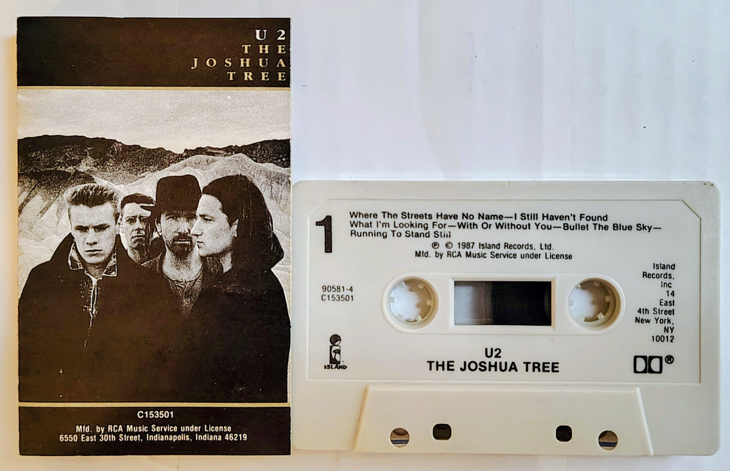 U2 - "The Joshua Tree" - CASSETTE TAPE (RCA Club) VG+/VG  *🚨*