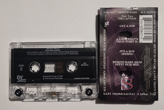 Slick Rick - "Behind Bars" - CASSETTE TAPE (DOLBY HX PRO B NR) VG+/VG+