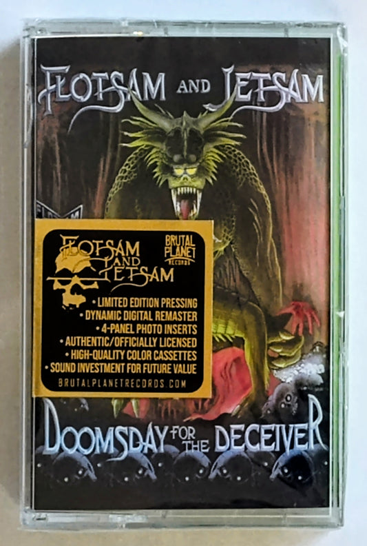 Flotsam And Jetsam - “Doomsday For The Deceiver” - CASSETTE TAPE NM/M (Sealed; large crack in case)