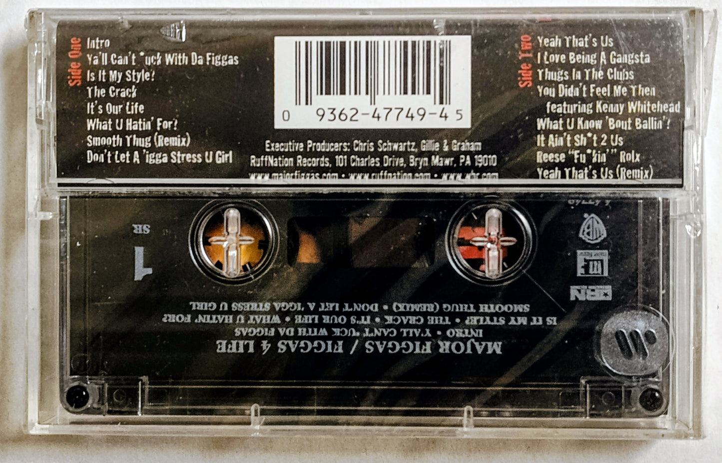 Major Figgas - “Figgas For Life” - CASSETTE TAPE NM/M (Sealed; 1cm tear in cellophane on underside of case)